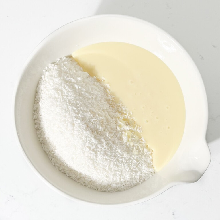 Quick and Easy Coconut Ice with condensed milk