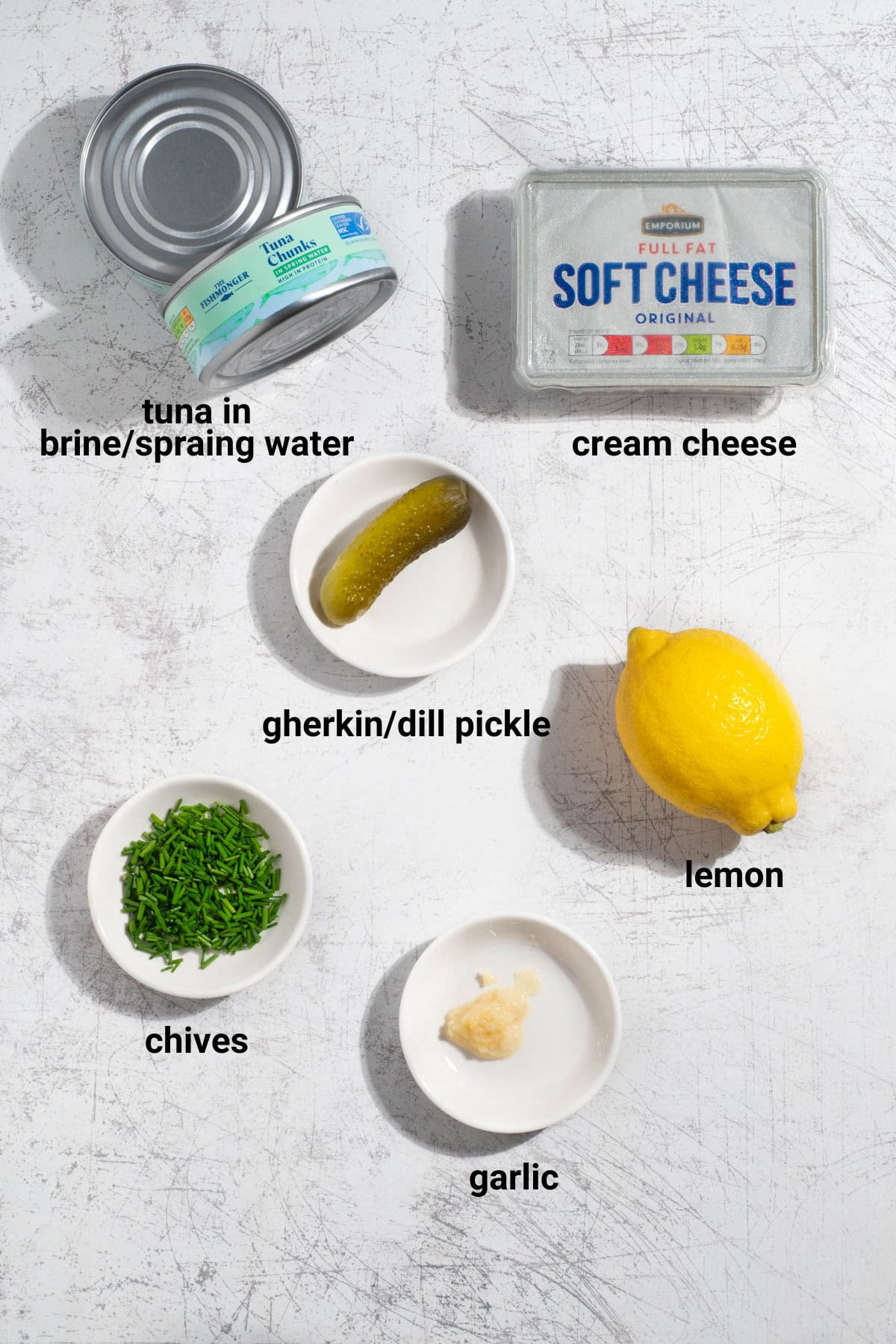 Tuna pate ingredients.