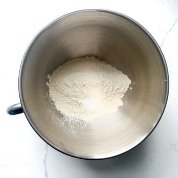 Mixed flour and salt in a large mixing bowl. 