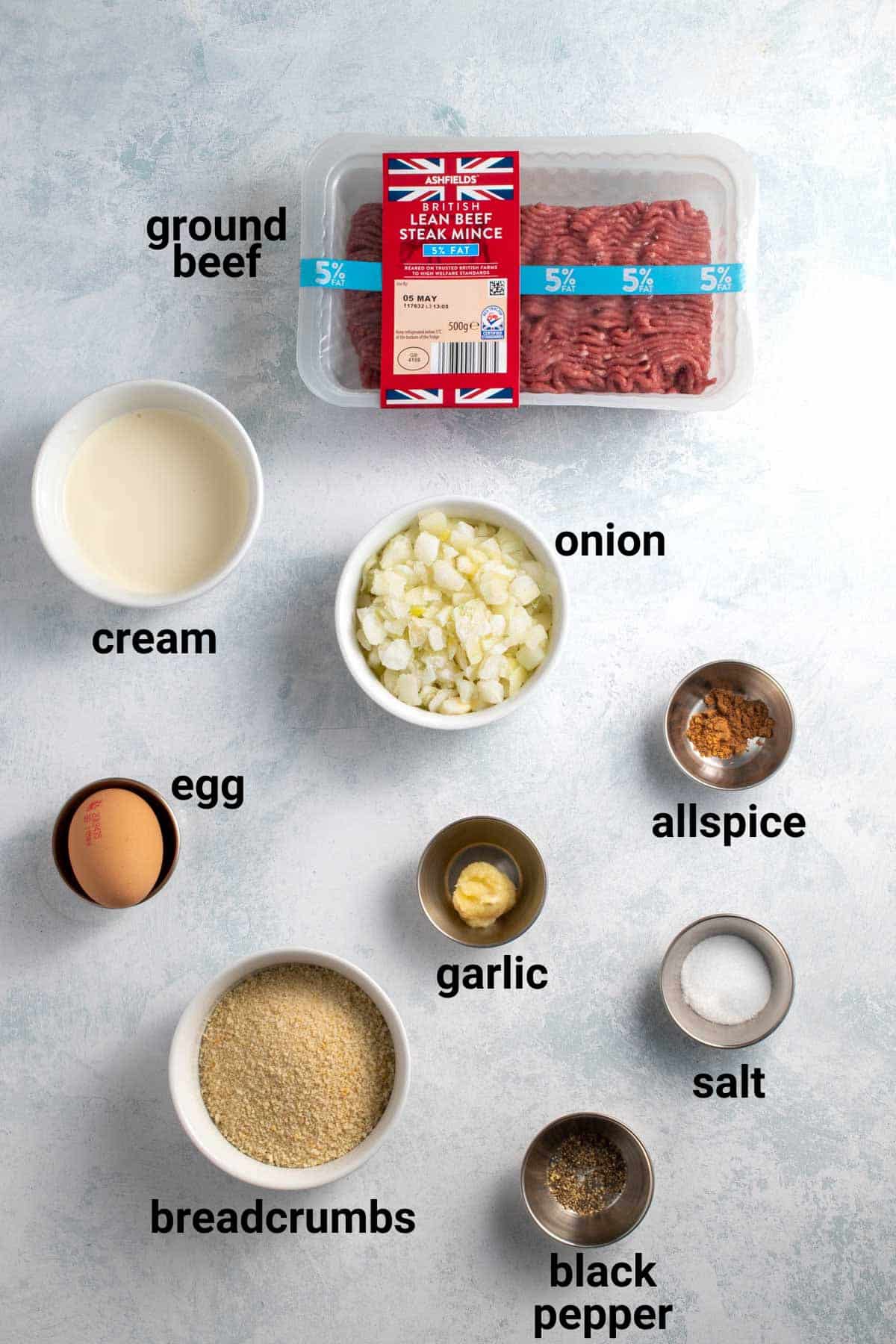 Lihapullat ingredients.