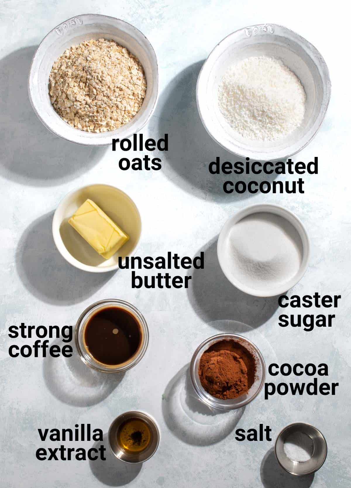 Chokladbollar ingredients.