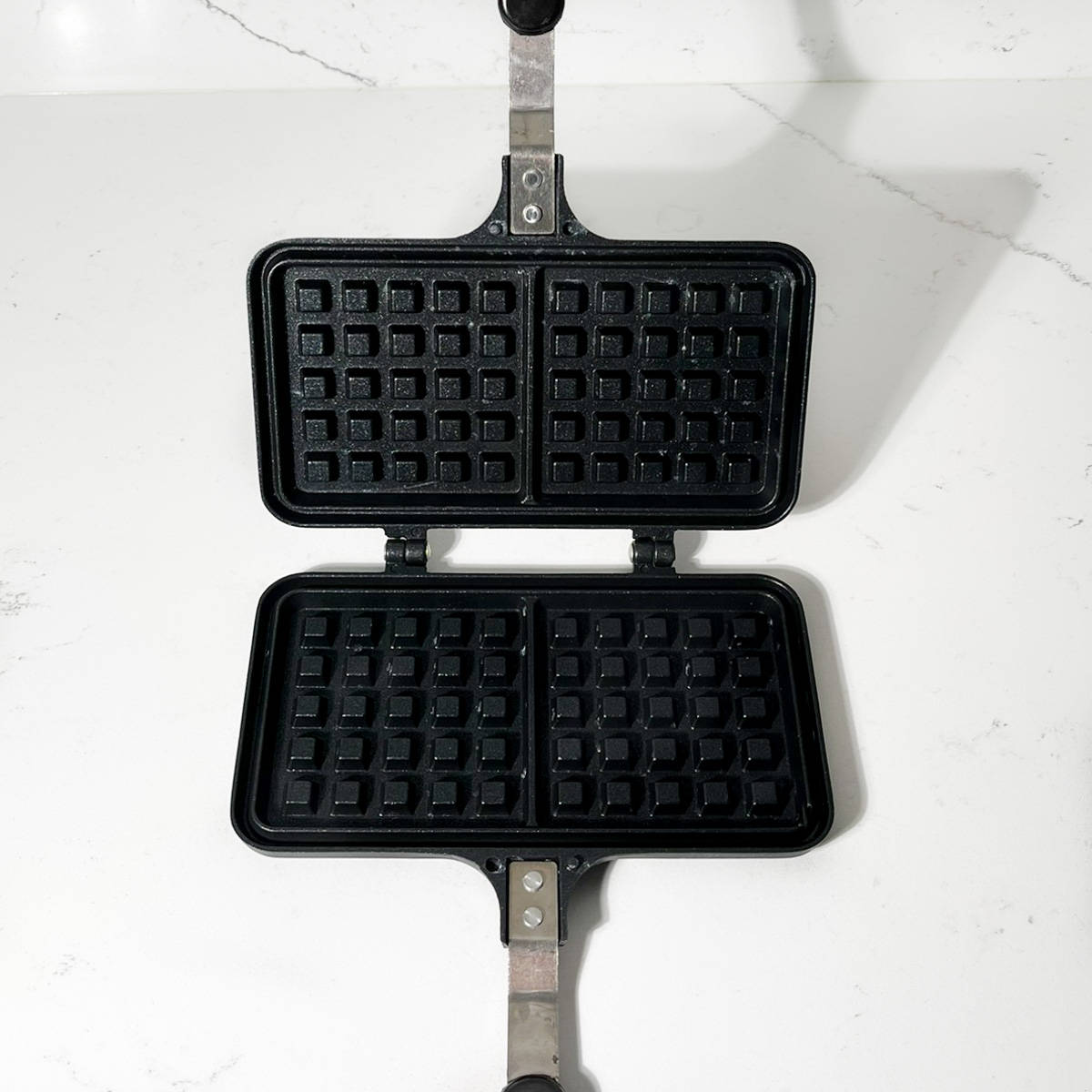 A waffle pan.