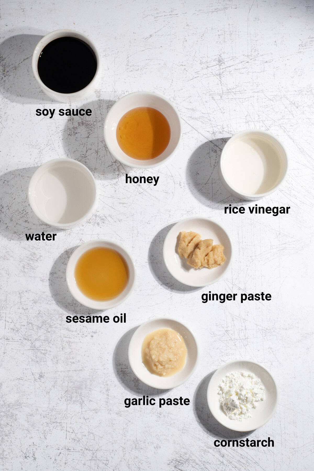 Teriyaki sauce ingredients.